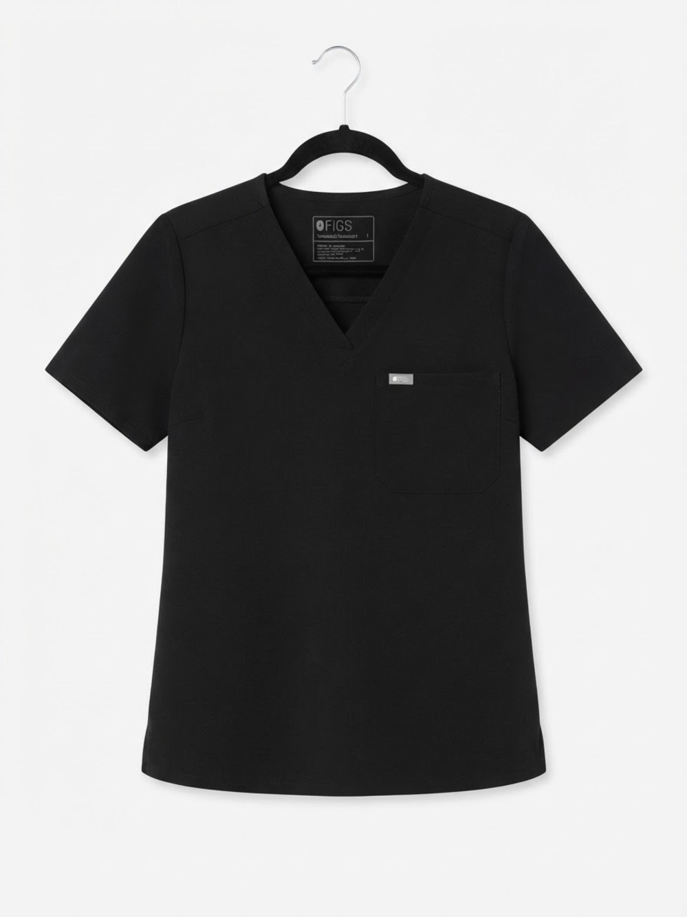 FIGS Women’s Black Scrub Top Casma Size Small FW1000